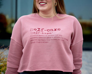 Self Care Cropped Sweatshirt