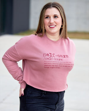 Self Care Cropped Sweatshirt